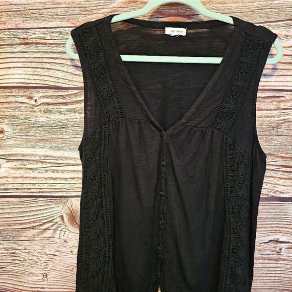 Eyeshadow top Sleeveless Women's XL black Pre-owned - Picture 1 of 6